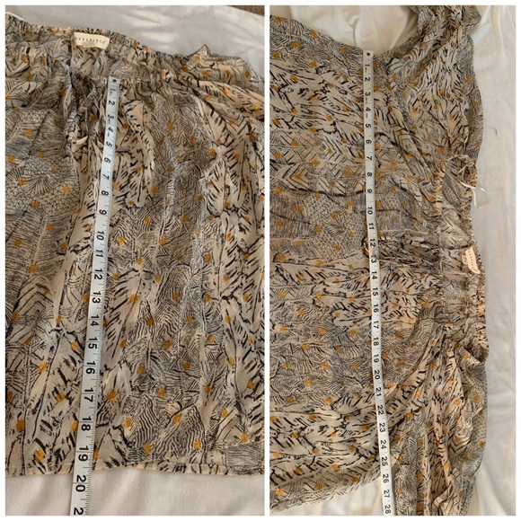 Lovestitch Foil Shirred Neck Blouse M/L - Picture 4 of 6